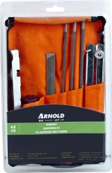 Kit d’affûtage en trousse enroulable pour lames de tronçonneuse