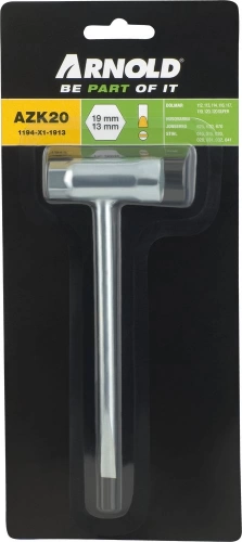 Clé à bougie d'allumage 13 × 19 × 60 mm