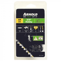 Chaîne de tronçonneuse 3/8", 1,3 mm - 52 maillons d’entraîneurs - gouges demi-rondes