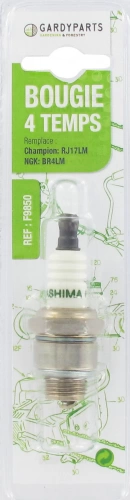 Bougie d'allumage adaptable sous coque remplace RJ17LM / LR17A, NGK: BR4LM