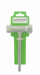 Clé à bougie d'allumage avec carré vidange mâle de 9,5mm Dimensions: 19 x 21mm