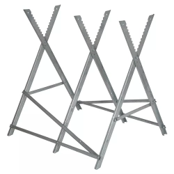 Chevalet de sciage renforcé - charge max 200kg - rondins Ø300mm - hauteur réglable - pliable