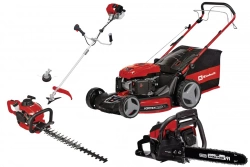 Kit thermique jardin Einhell – Tondeuse 56 cm, débroussailleuse, taille-haie, tronçonneuse