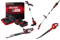 Kit jardin sans fil Einhell – Coupe-bordure, souffleur, taille-haies, ébrancheur + 2 batteries 4.0Ah
