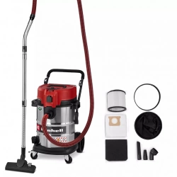 Aspirateur eau et poussières – 50 L – 230 mbar – 1 300 W – Filtre HEPA – Classe L – Cuve inox
