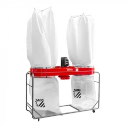 Aspirateur à copeaux de bois 2 sacs - Débit d'air 8 000 m3/h - 4500W - 400V - triphasé