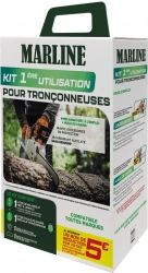 Kit 1ere utilisation tronçonneuse 2 Temps - Mélange sans benzène + huile de chaîne + accessoires